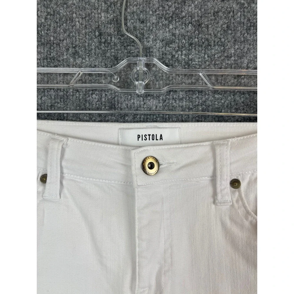Pistola Skinny Jeans Women 29 White‎ Excellent Distressed Denim Pants